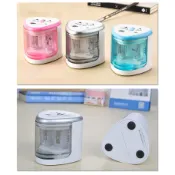 (無包裝99免運) 電動雙孔削筆器 可替換刀片 桌上型自動削鉛筆機 自動削筆 美術 兒童 學習 削筆機 自動削鉛筆 鉛筆
