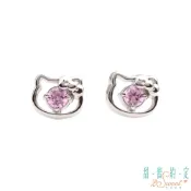 甜蜜約定 HelloKitty 幸運小物kitty純銀耳環-粉紅