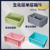 【台灣現貨】魚缸魚池周轉箱過濾箱裸箱配件循環瀑布滴流出水單層乾濕分離打孔