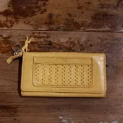 裊裊百貨公司-Vintage Chloé黃色長夾