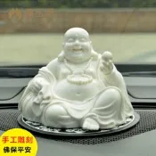 小的佛像陶瓷托珠彌勒佛笑佛大肚佛汽車擺件車內德化白瓷