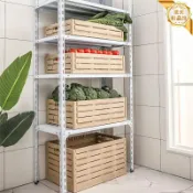 星光精品館 【加厚仿木紋】摺疊收納箱 物流箱 儲物箱 倉儲箱 水果框 塑膠框 帶蓋設計 可摺疊運輸 防潮耐用 多功能收納 倉庫居家皆適用