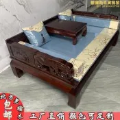 【人氣爆款】老榆木羅漢床實木象頭床榫卯中式沙發床仿古全實木羅漢榻貴妃榻