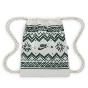 NIKE 後背包 小包 束口袋 運動包 NK HERITGE DRAWSTRNG-FAIR ISLE 白綠 FZ7287-133
