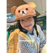 💜開學季💜 拉拉熊 輕鬆熊 鬆弛熊 周邊 吊飾 Kuma轻松熊爪子刺绣翻帽檐鸭舌帽女生可爱遮阳棒球帽