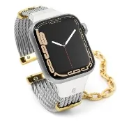【CHARRIOL 夏利豪】Apple Watch 錶帶 38/40/41mm適用 鎖鏈鋼索錶帶 送禮 禮物 推薦(不含手錶)