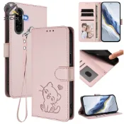 SAMSUNG XICCI適用於三星A54 A34 A24 A14 A73 A53 A33 A23 A13愛貓真皮商務錢