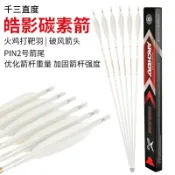 風鈴草百貨 皓影純碳箭千三直度碳素箭復合反曲弓戶外射箭比賽多撓度射箭箭支