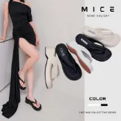 MICE「羅馬假期」夏日辣妹穿搭 超軟Q厚底人字拖 超高回頭率 高級感人字夾腳拖鞋 渡假感 厚底坡跟不累腳 美腿顯瘦神器