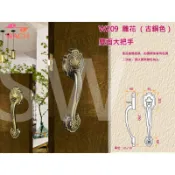 W209-2 花旗門鎖 硫化銅門 雙大把手鎖 門鎖 古銅 單把手 無鑰匙 鎖心60mm 門厚38~42mm 材質鋅合金