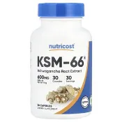 【iHerb】Nutricost, KSM-66 南非醉茄根提取物，600 毫克，30 粒膠囊