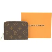 【Louis Vuitton 路易威登】LV M60067 Monogram 老花帆布拉鍊卡片夾/零錢包-咖啡色