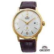 ORIENT 東方錶 DATEⅡ機械錶 金框白面 皮帶款 -40.5mm