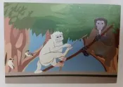 明信片- 空白明信片 林內小白猴 monkey