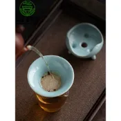紅芳庭【汝窯 茶濾網】全陶孔 茶過濾 茶具 漏斗 汝窯茶具 茶濾 茶漏 茶壺過濾 中式茶具 茶漏斗 泡茶用具