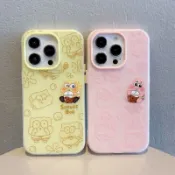 喝奶茶海綿寶寶派大星適用蘋果保護套iPhone 16 15 14 13 12 11 Promax XR XS 8 7p