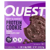 【iHerb】Quest Nutrition, 蛋白曲奇，雙重巧克力碎，4 包，每包 2.08 盎司（59 克）