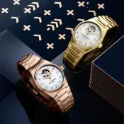 【CONSTANT 康斯登】Highlife系列 心跳鏤空真鑽機械腕錶/玫瑰金34mm(FC-310MPWD2NH4B)