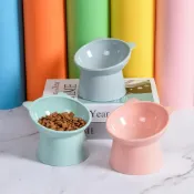 (店+)DC寵物現貨秒出🐾寵物碗 斜口碗 碗 貓碗 狗碗 貓食盆 保護頸椎 防打翻 斜口喝水 小型犬 貓咪食盆 飼料碗A036