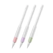 【AHAStyle】Apple Pencil 2代/Pro 提升手感防滑升級 矽膠雙色果凍握筆套 三組入