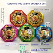 祭祀紙紮五彩八角盒半成品八角盒五彩百寶箱冥紙冥幣紙錢紙活全