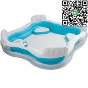 【好康】INTEX 56475靠背座位家庭水池 多人充氣游泳池