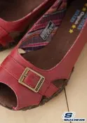 【SKECHERS】時尚休閒鞋-紅色騎士系列-討喜~25
