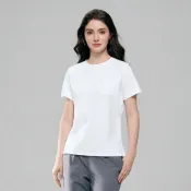 GIORDANO 女裝抗皺口袋短袖T恤 Liquid Touch系列【多色任選】05326270