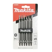(店+)【MAKITA 牧田】B-90065 雙十字起子頭 2*110mm 氣動 電動用一卡6支入 中崙五金