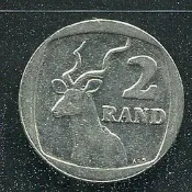 【錢幣】 (南非), SOUTH AFRICA  , 2 RAND  , K139  , 1990 ,品相極美XF #202744 