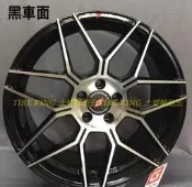土城輪胎王 17吋旋壓鋁圈 黑底車面 5/100 5/108 5/114.3 M7