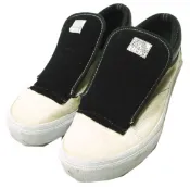 【DOKODEMO】VANS x SSZ 特別版 V36 Reverse Old Skool 運動鞋，美國尺寸 6 (24cm)，黑色/米色， BEAMS Surf & Sk8 內襯。二手。 [VANS x SSZ]