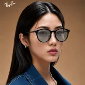 【RayBan】RB4334D 3色#55mm#圓形太陽眼鏡#偏光#可調式鼻托4334#金橘眼鏡