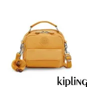 Kipling 暖黃拉鍊兩用側背後背包-PUCK