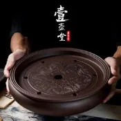 【品質保證】紫砂陶瓷功夫茶具 儲水幹泡臺茶盤 家用茶臺簡約小號茶海茶托托盤日式茶具 家用茶具 簡約茶具 紫砂茶