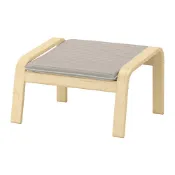 【IKEA 宜家家居】POÄNG 椅凳，實木貼皮, 樺木/knisa 淺米色
