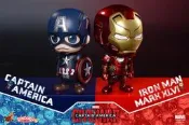 【全家雜貨】全新 hot toys cosbaby 美隊 3 內戰 美國隊長 + 鋼鐵人 mark 46 set