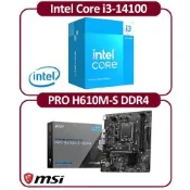 【組合包】Intel 14代 Core i3-14100 四核 CPU+微星 H610M-S DDR4 主機板