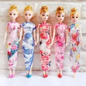 [靚妞兒小舖]娃娃時裝衣服換裝芭比娃娃旗袍11寸30cm娃娃裙子換裝娃娃旗袍 適用 30cm娃娃可穿的 芭比娃娃禮