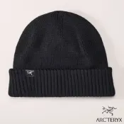 【ARCTERYX 始祖鳥】Mallow 輕量保暖無邊針織帽.護耳毛線帽.羊毛帽_X000007423 黑