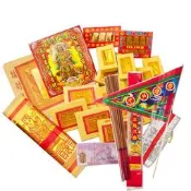 【金發財金紙】簡單豐富普渡公金-含普渡旗香組(中元普渡專用)