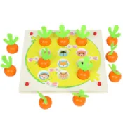 蘿蔔記憶棋桌遊 / 木製桌遊 / 早教智力開發 / 訓練大腦玩具 / 親子互動 【國王皇后】