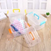 (店+)【JOEKI】透明手提箱 手把收納盒 可提式整理盒 收納盒 收納箱 手提箱 收納 帶蓋收納盒 收納籃 玩具箱 整理箱 玩具收納 衣服收納