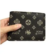 ~雪黛屋~DUCK 短夾進口防水防刮皮革加長尺寸固定證夾BCD0017A0136