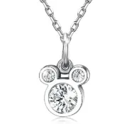 【Sayaka 紗彌佳】項鍊 飾品  純真年代珍藏版米奇造型鑲鑽項鍊(禮物 禮盒)