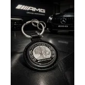 【This is Eddie】Mercedes-Benz德國原廠貨~AMG蘋果樹牛皮革鑰匙圈