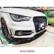 LI✌適用奧迪 AUDI A1 競速版 鋼琴烤漆黑 前下巴 前鏟 前定風翼 前擾流板 下擾流板 通用下巴✌88