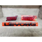日本原裝Subaru Levorg VN STI Sport版 消光黑Levorg+STI/STI水箱罩廠徽（黑底黑邊）