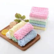 《居家用品》有機竹纖維紗布 平紋細布 手帕 洗臉巾 擦臉巾 吸水巾 口水巾 紗布巾 小方巾(現貨)