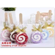 ♥晶鑽婚禮用品♥棒棒糖毛巾 婚禮小物 探房禮 伴娘禮 抽獎禮 送客禮 多種顏色 1支有2條毛巾 迎賓禮 二次進場